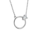 Collar de Mujer Plata .925 Círculo corazón Zvezda