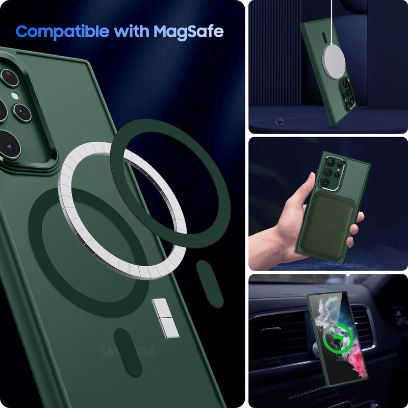 Funda Makavo Galaxy S23 Ultra Magsafe Verde Tra... image number null