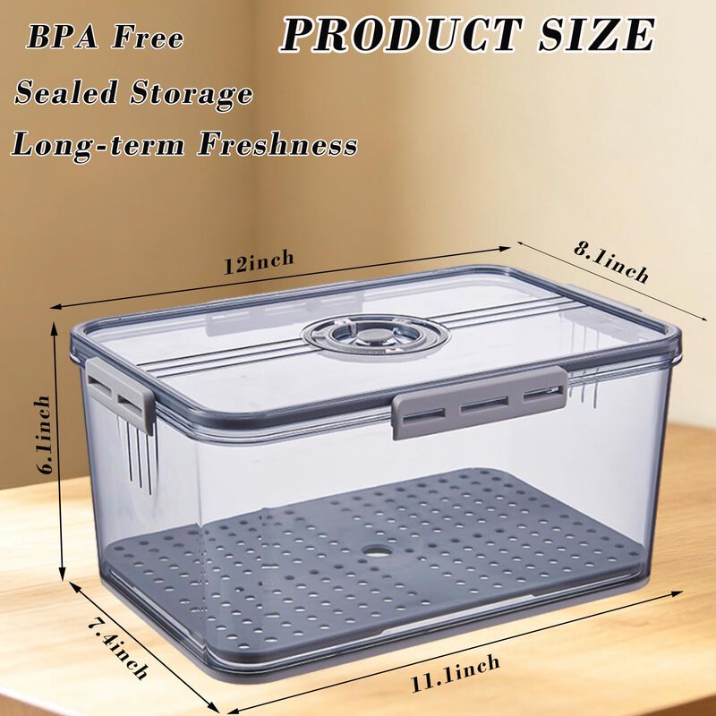 Caja Herm&eacute;tica para Pan Honbuty Gris image number null