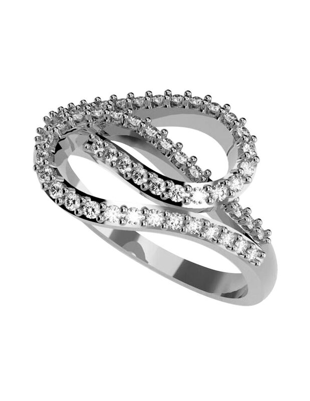 Anillo de Compromiso en Oro de 14K con Circonia... image number null