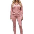 Conjunto de Sudadera y Pants Aterciopelado para Mujer CONJ-086-2 Rosa Dise&ntilde;o C&oacute;modo y Sofisticado