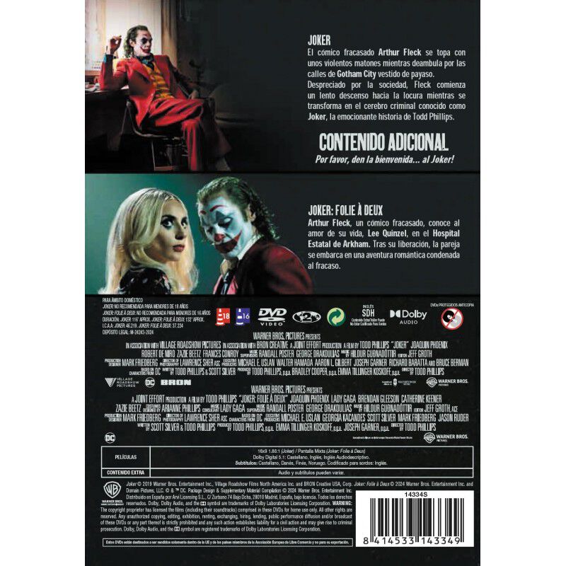 Joker y Joker: Locura Compartida [DVD] (2019,20... image number null