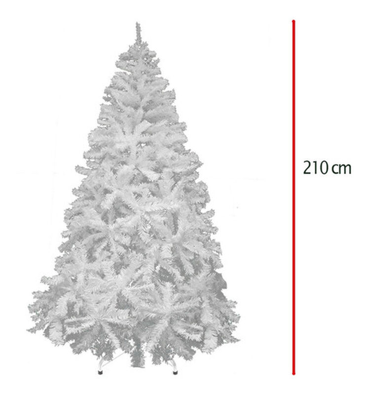 Árbol Navidad 2.20m Artificial Blanco Pino Pach... image number null