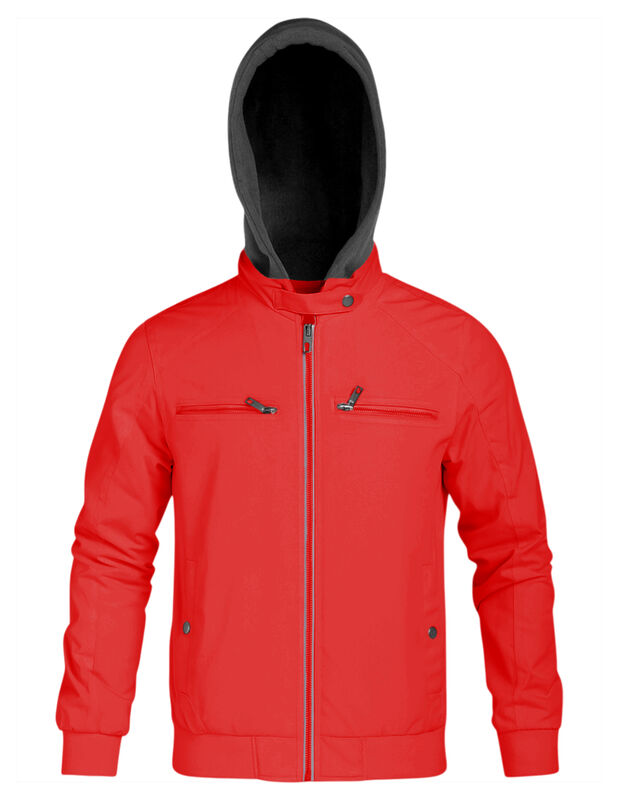 Chamarra Boomber Mujer Cuello Redondo Con Gorro image number null