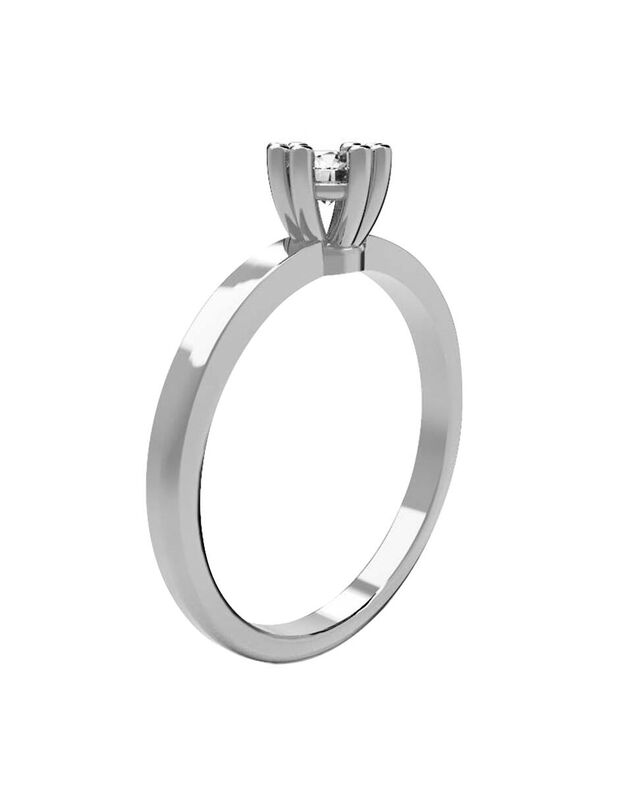 Anillo de Compromiso de 14K con Diamante de Lab... image number null