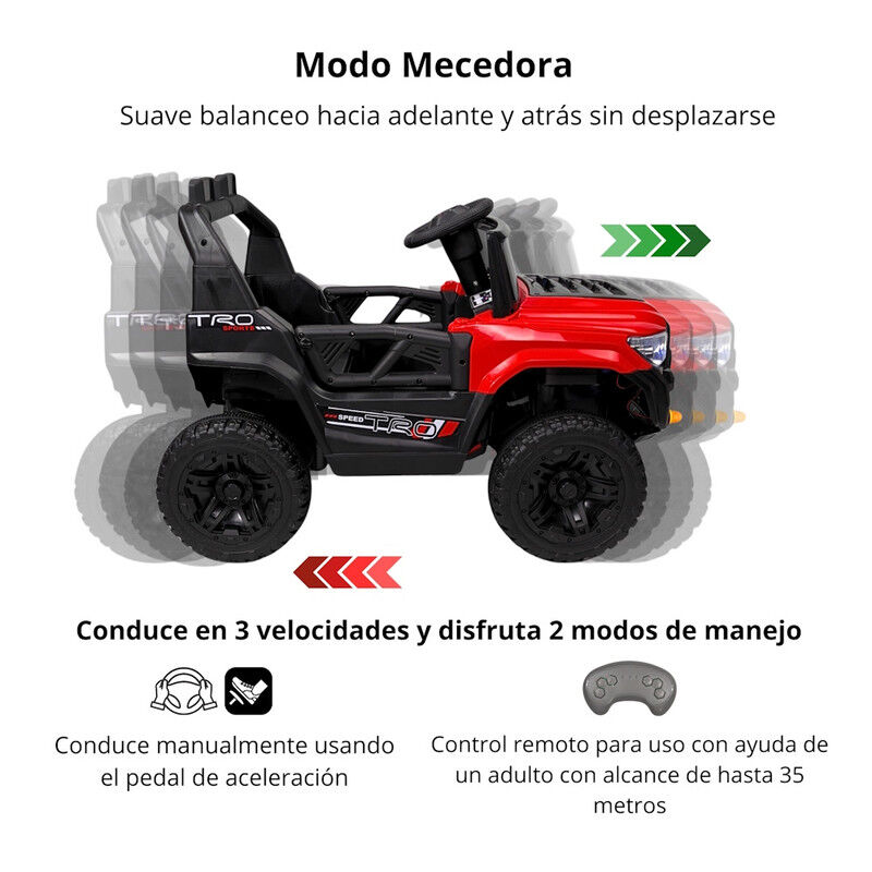 Camioneta Montable Infantil El&eacute;ctrico Control R... image number null