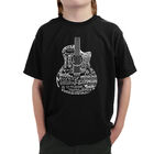 Camiseta Word Art Para Ni&ntilde;o - Guitarra de Idiomas - Negro