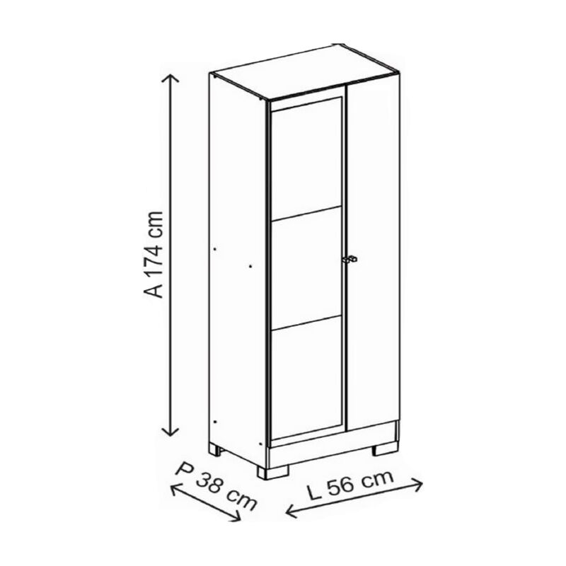 Armario Multiusos Bertolini 547 Freijo image number null