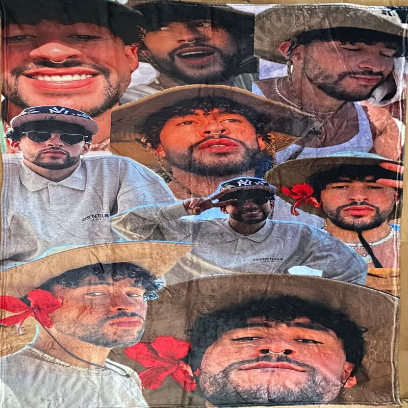 Exclusiva! Cobija Frazada Ultra Suave Bad Bunny image number null