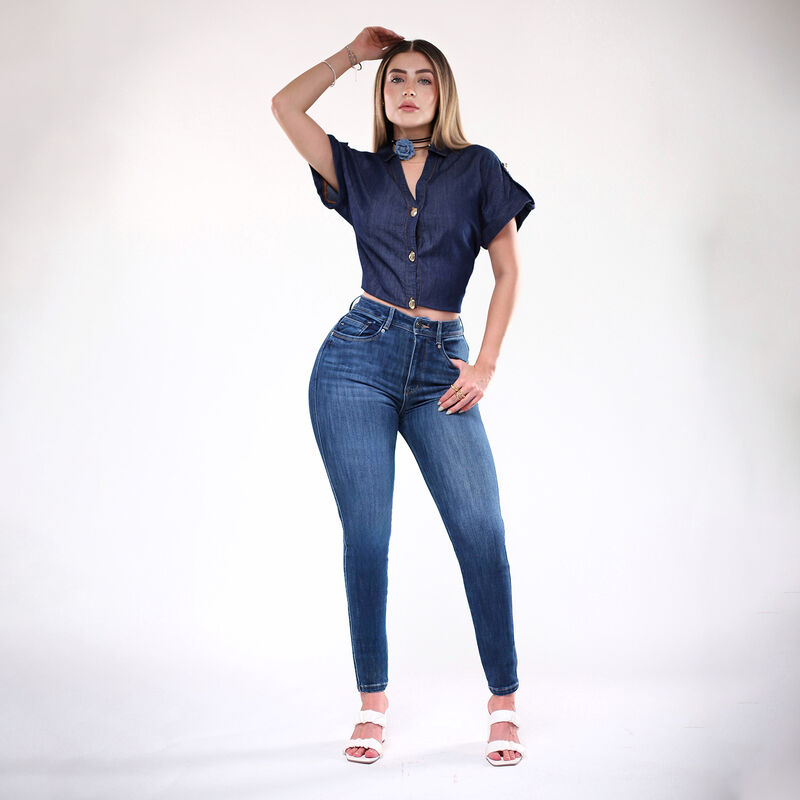 Pantal&oacute;n Basico Sb4592 Super Skinny Tiro Alto image number null