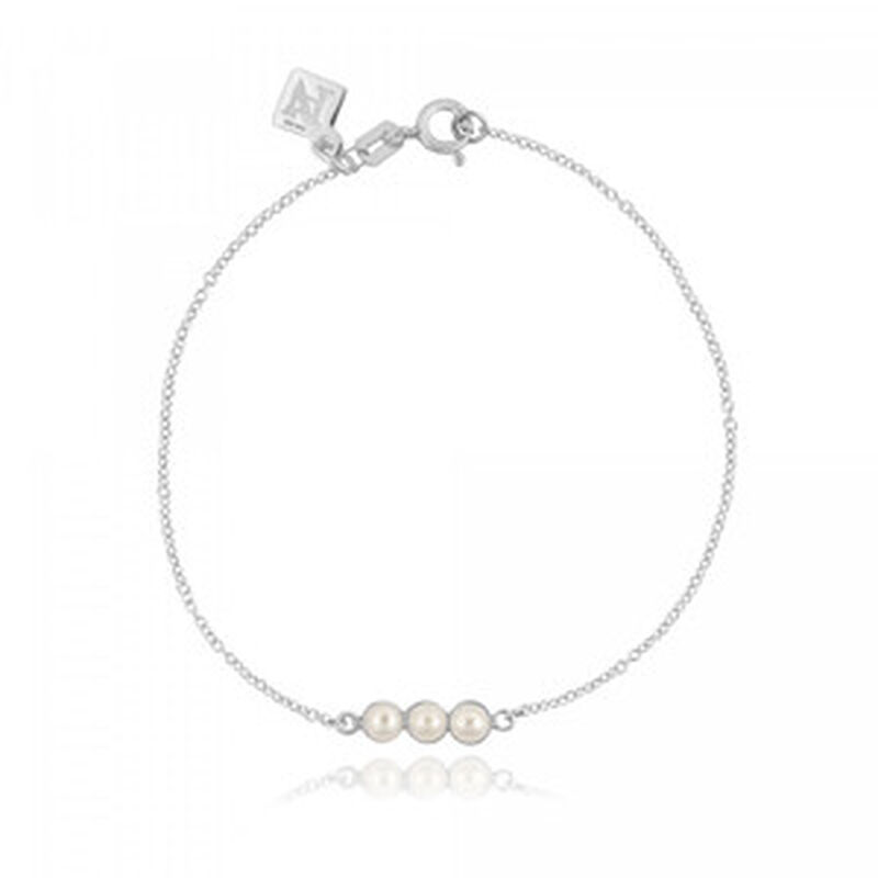 Pulsera Sereno de plata .925 con perlas cultiva... image number null