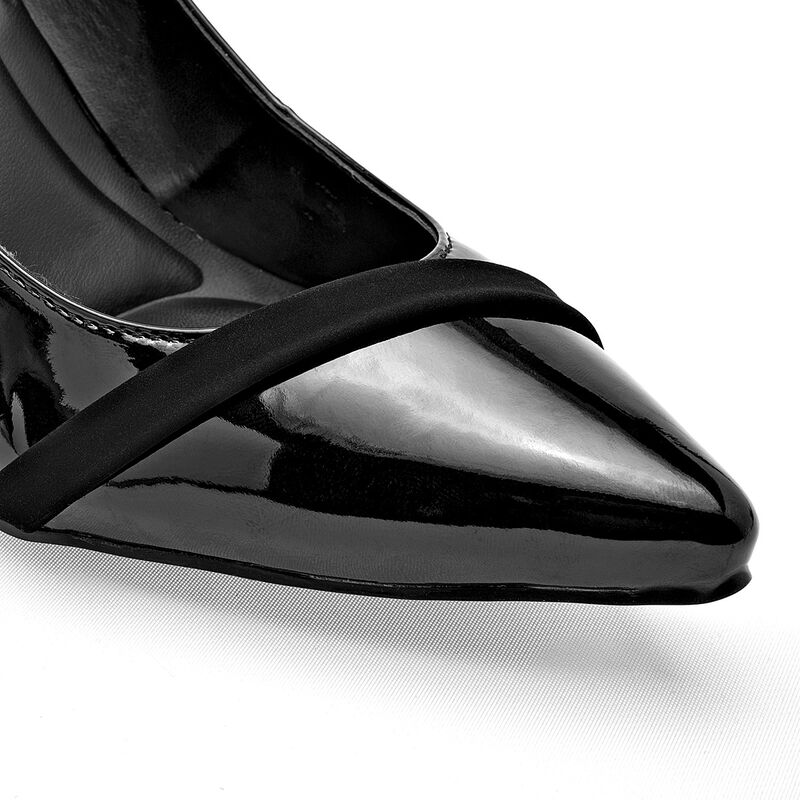 Moramora zapatilla para mujer  negro charol cod... image number null