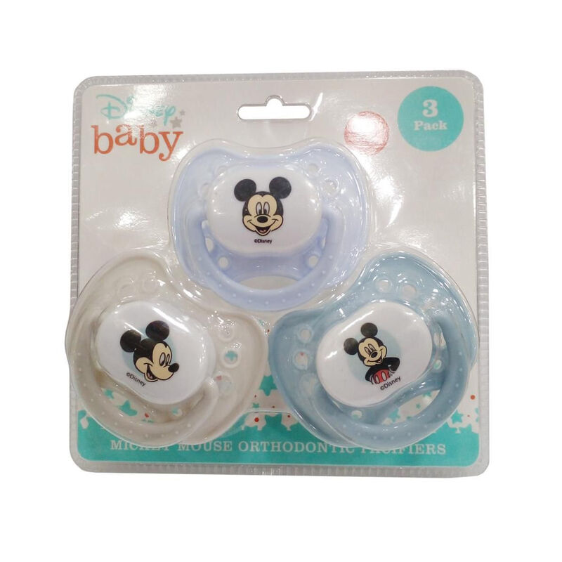 Chup&oacute;n Ortod&oacute;ntico Disney Baby Mickey 3pz Azul ... image number null
