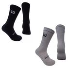 Wilson 5 Pares de Calcetas para Hombre, Color Negro y Jaspe con Logo ,Talla Unitalla, Sin felpa