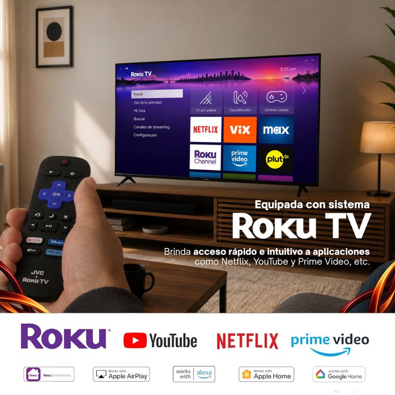 Pantalla Jvc Smart Tv 24 Pulgadas Hd Led Roku T... image number null