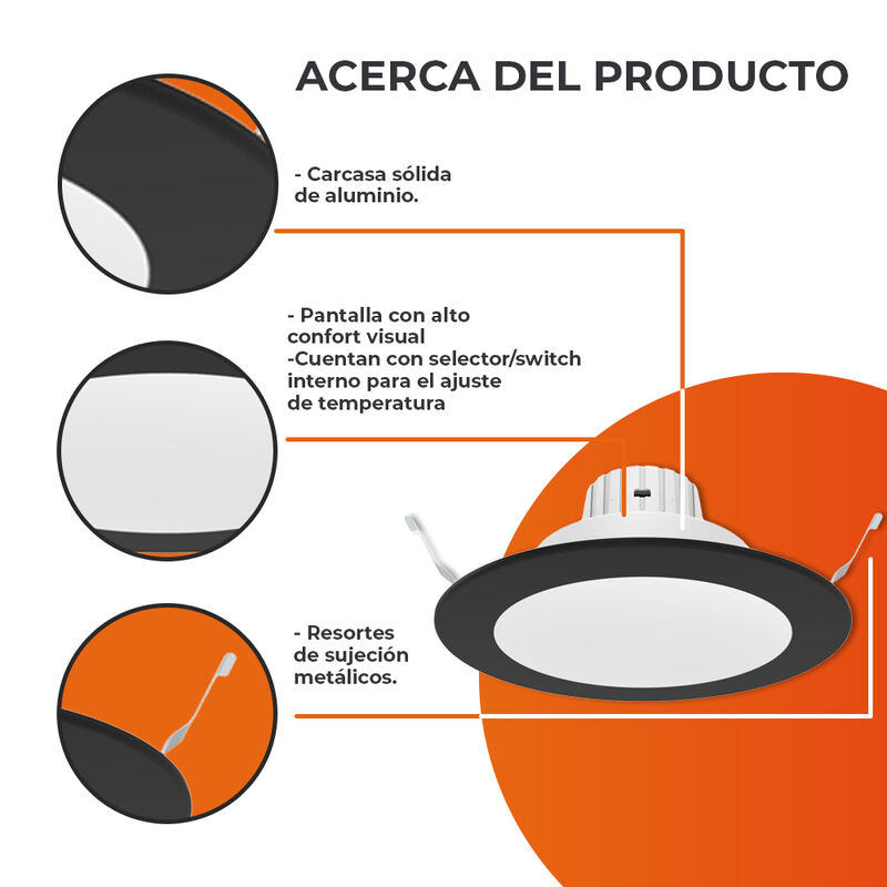 Lampara Inteligente Wifi Empotrable Plafon Tecn... image number null