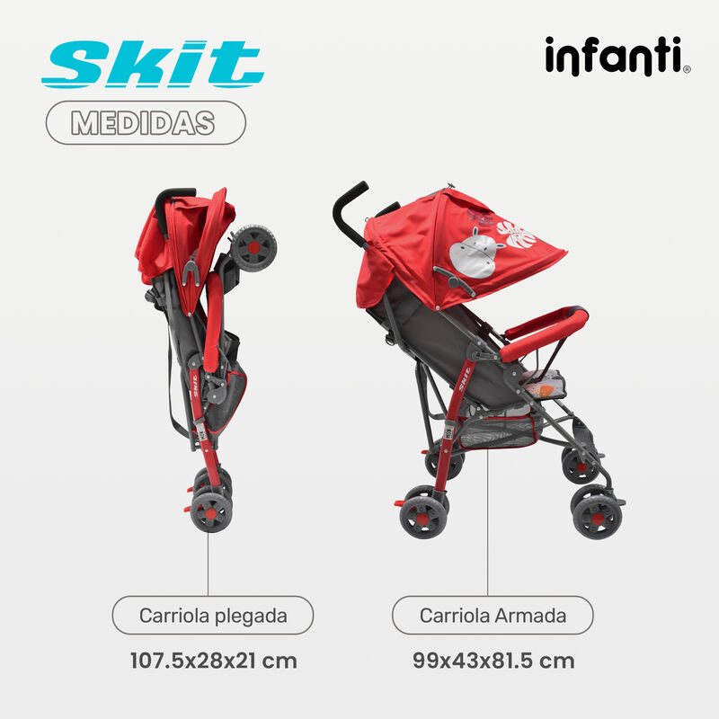 Carriola de Bastón Skit Safari Rojo image number null