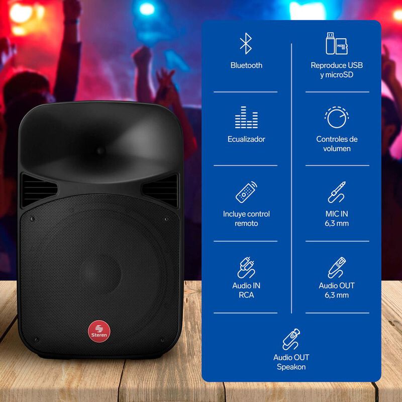 Bafle Profesional Bluetooth De 15 , 2800 W Pmpo... image number null