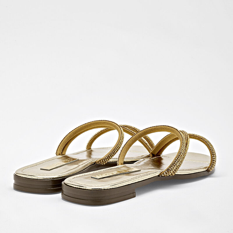 Moramora Sandalia para mujer dorado image number null