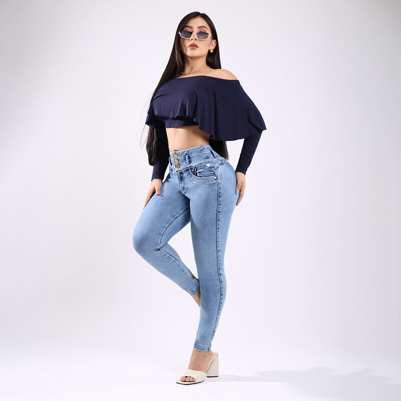 Jeans Super Skinny De Cadera Media N4788c image number null