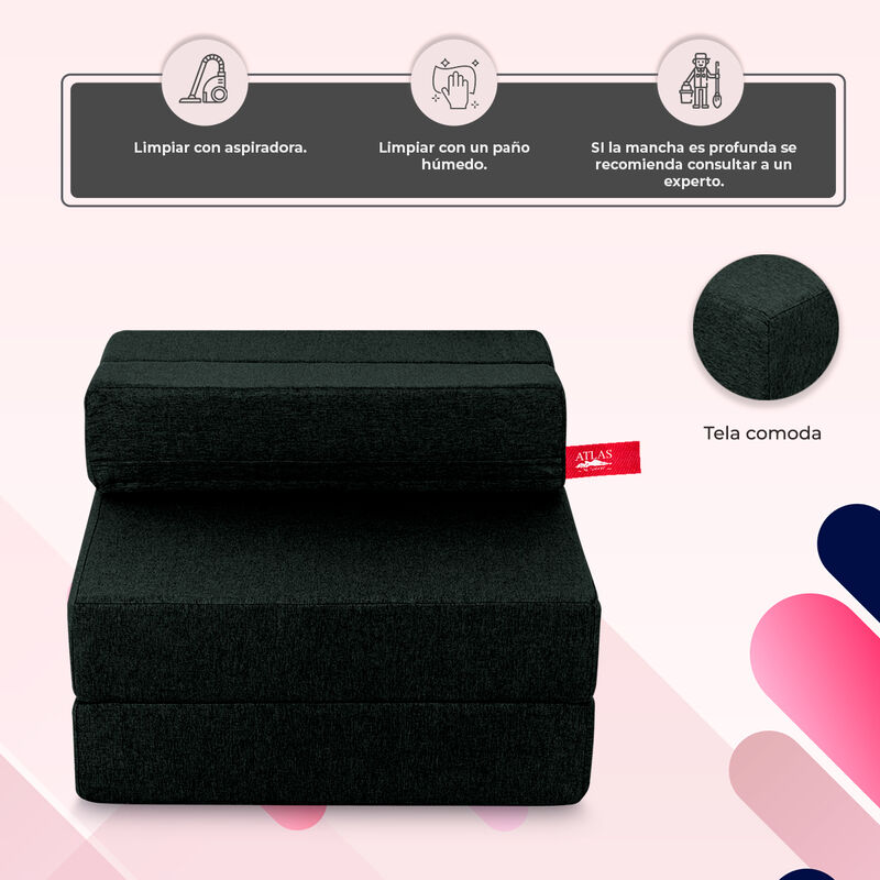 Sillón Plegable Tipo Puff Atlas Basics Gris image number null