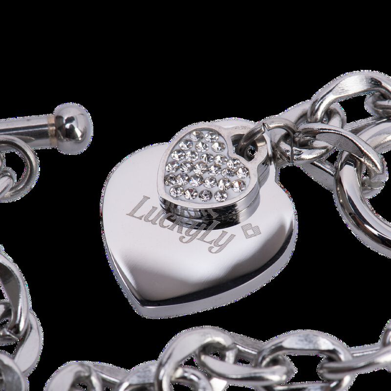 Pulseras Mujer Acero Inoxidable Coraz&oacute;n Regalo ... image number null