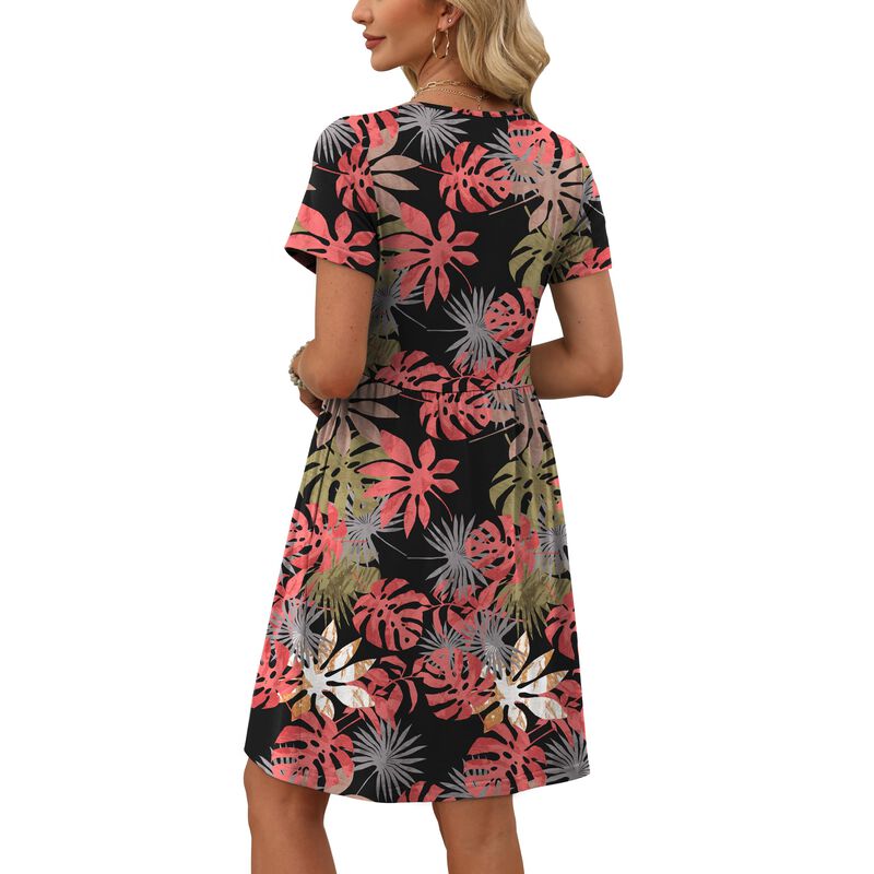 Vestido Ofeefan Hoja X-Large Vacaciones Verano ... image number null