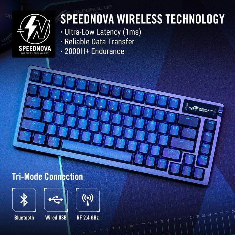 Teclado Para Juegos Asus Rog Azoth 75 Wireless ... image number null