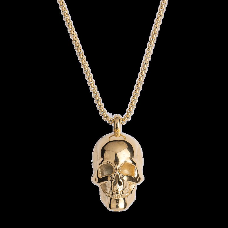 Collar Hombre Dije Calavera, Cadena Acero Inoxi... image number null