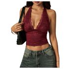 Blusa Beaudrm Y2k Encaje Floral Escote Halter