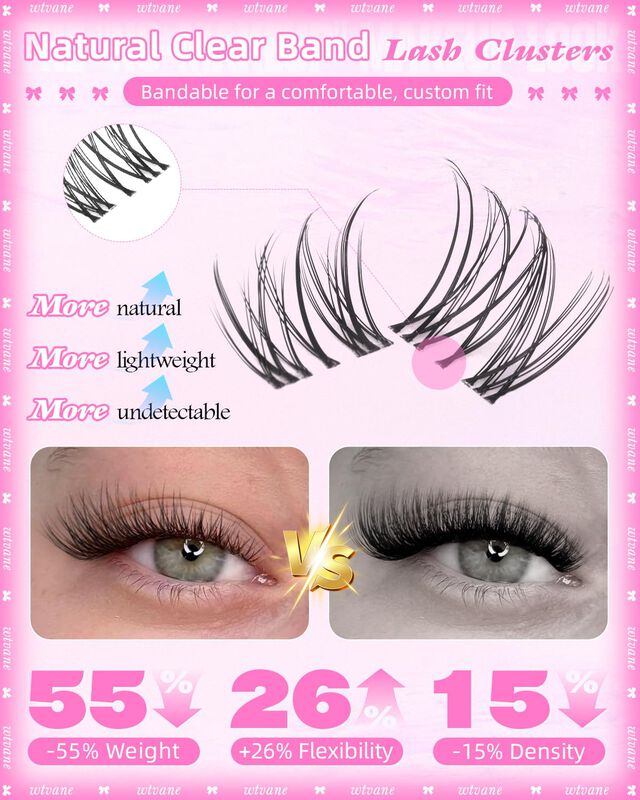 Racimos De Pesta&ntilde;as Wtvane 8‑10 mm Natural C‑cu... image number null
