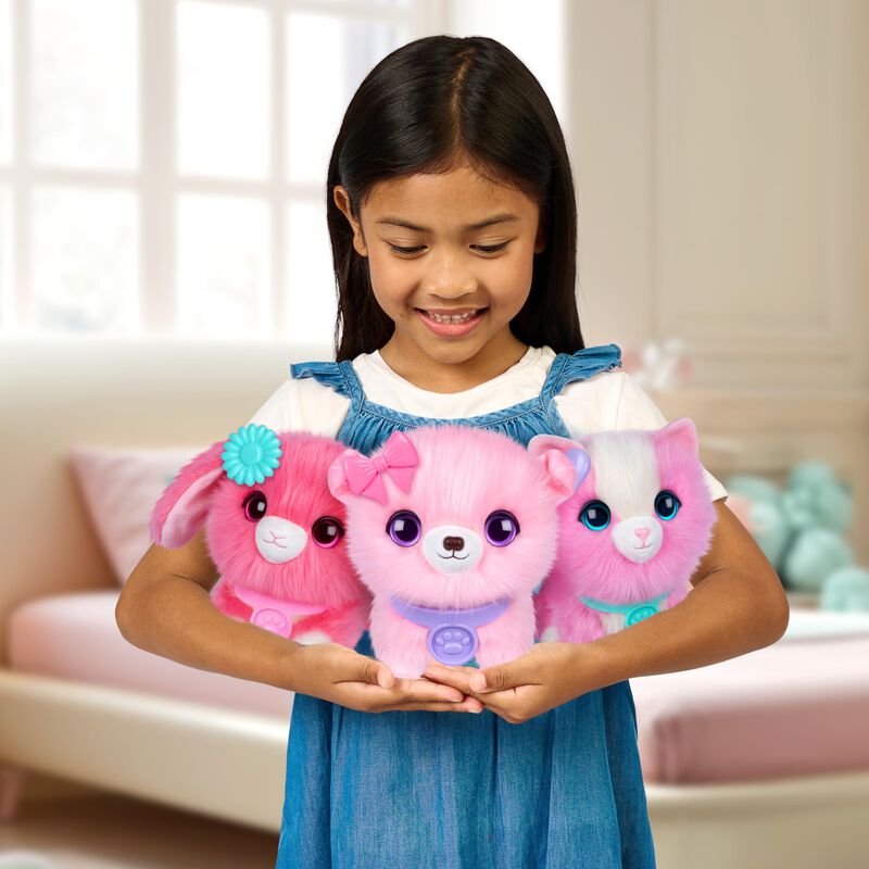 Peluche Scruffaluvs Pet Scruffs Rosa Con 3 Masc... image number null