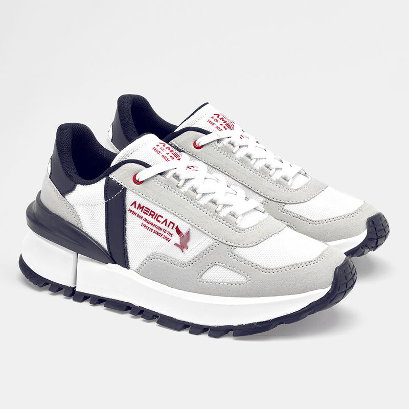 American Fire tenis para mujer blanco gris mari... image number null