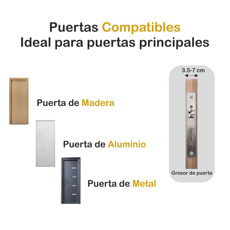 Cerradura Chapa Inteligente B44 PRO Wifi Huella... image number null