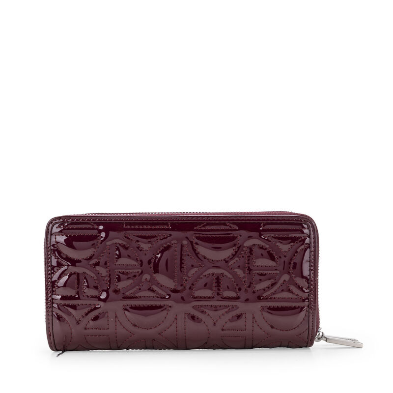 Cartera Cierre Doble Grande Look Glossy Color T... image number null