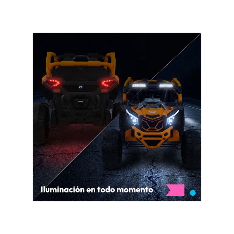 Carro El&eacute;ctrico Con Luces Led Bluetooth 3 Veloc... image number null