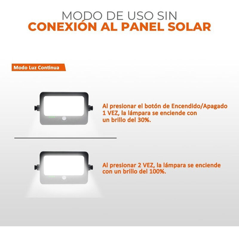 L&aacute;mpara Solar Led 10 W Luz Fr&iacute;a Power Bank Sens... image number null