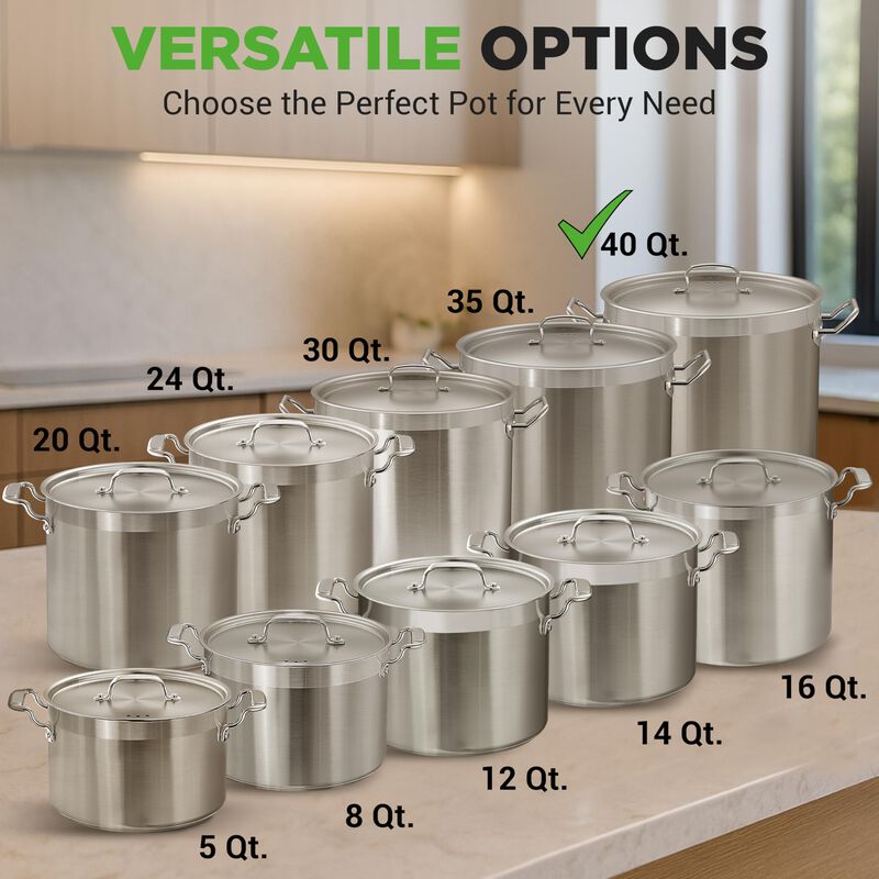 Olla Acero Inoxidable Nutrichef 40 Quarts image number null