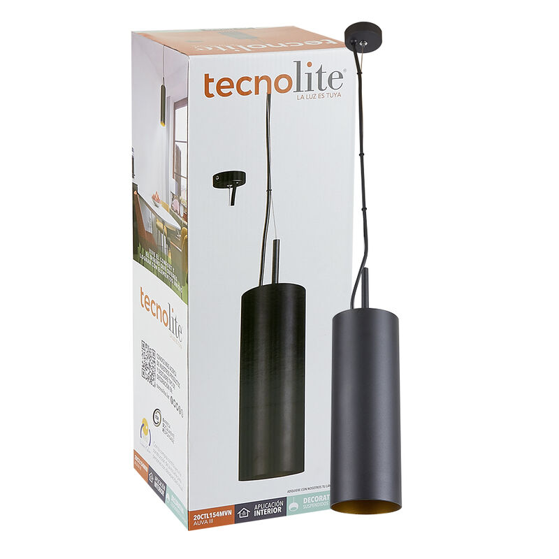 L&aacute;mpara Colgante Aluminio Negro 8.5w 100-240 V image number null