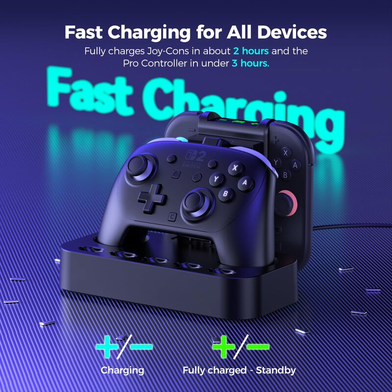 Dock De Carga Newdery Para Switch 2 Pro Y Joy-C... image number null
