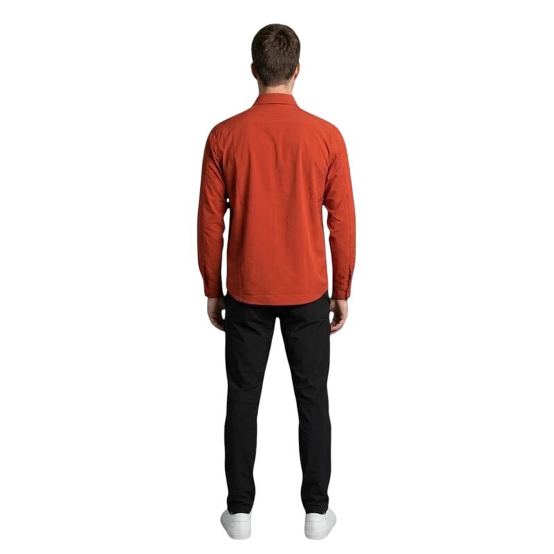 Atlo Camisa Lisa Manga Larga Red Para Hombre image number null