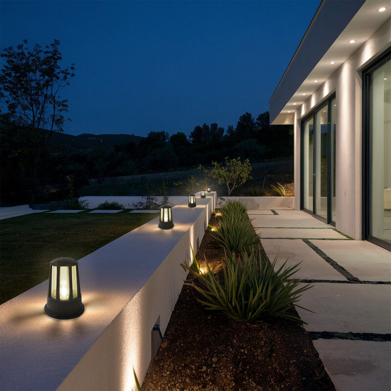 L&aacute;mpara de Piso Exterior MIL LUCES TERRA Negro ... image number null