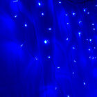 Serie Decorativa Cascada Luz Led Azul Foco Tipo Micr&oacute;fono 8 Funciones Cable 8 m