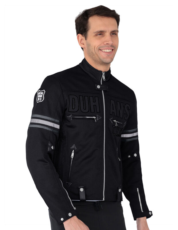 Chamarra Biker Caballero Proteccion Codos Brazo... image number null