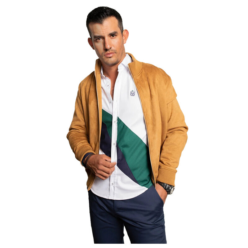 Camisa Blanca-Azul-Verde LuQtari Talla M image number null