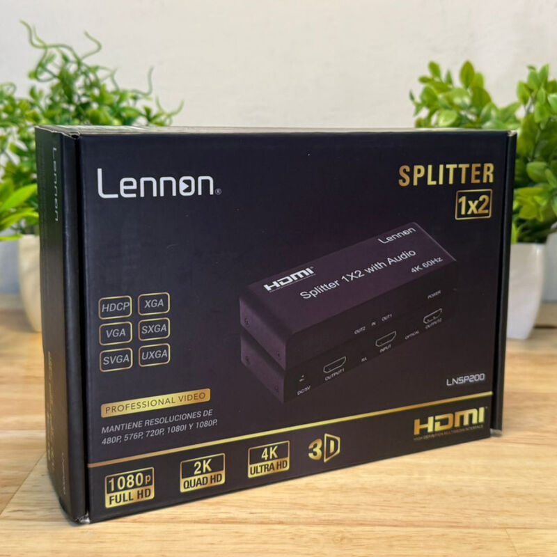 Splitter HDMI 1 X 2 Lennon LN-SP200 4k 2k Full ... image number null