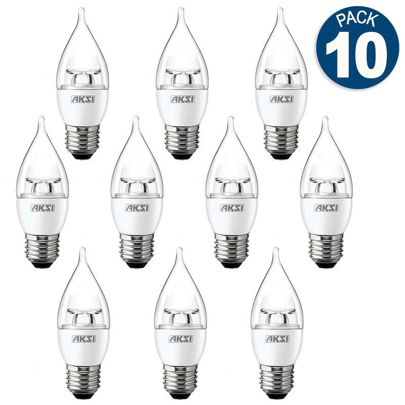 Pack de 10 focos LED Aksi 4W Flama Base E27 Luz... image number null