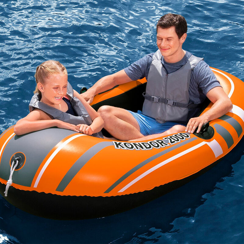 Balsa Inflable con Agarraderas Roja con Negro 1... image number null