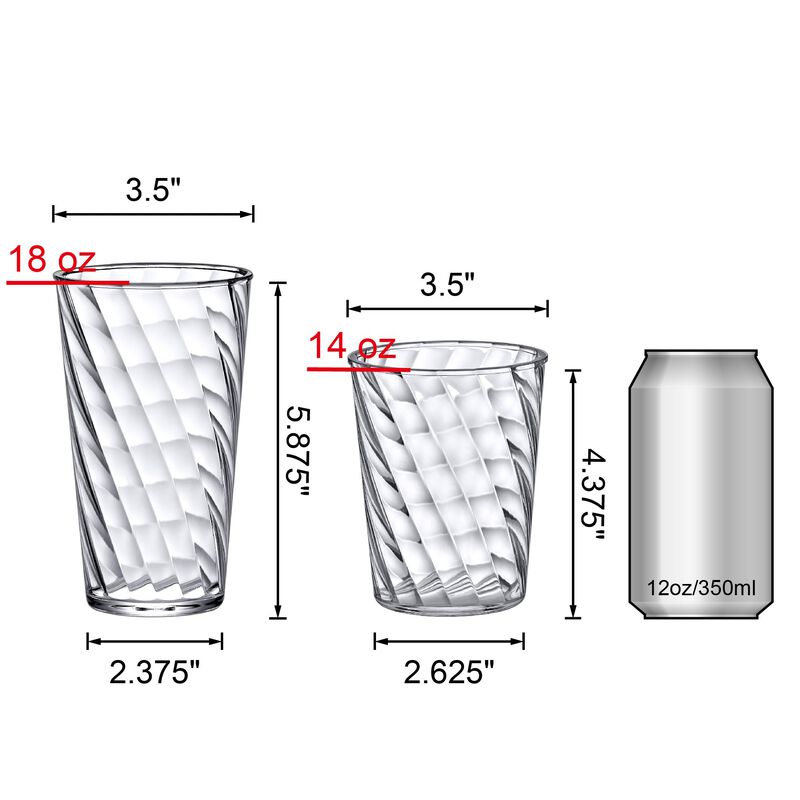 Vasos Transparentes Amazing Abby 425 ml/532 ml ... image number null