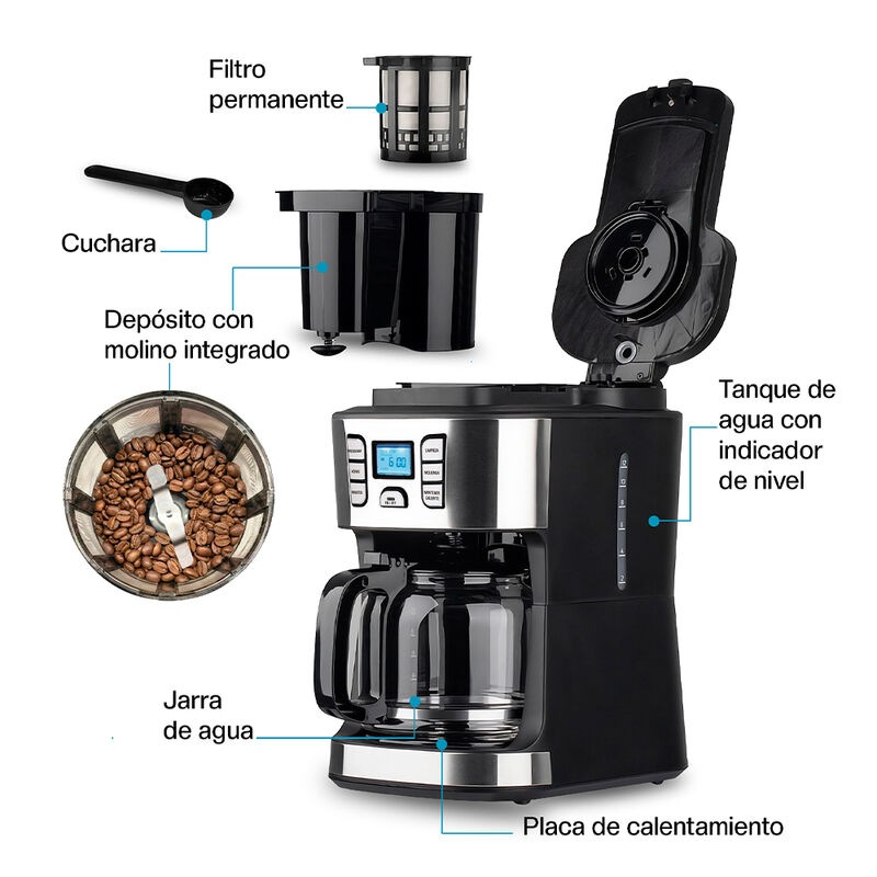 Cafetera con Molino Integrado Autom&aacute;tica Progra... image number null